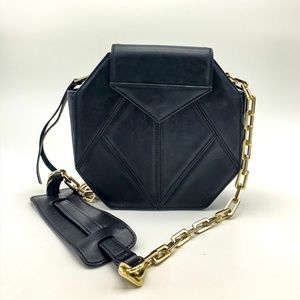 GUC HEIRLOOM Leather Chain Crossbody Bag